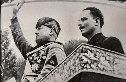 Oswald Mosley and Benito Mussolini in 1938